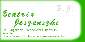 beatrix jeszenszki business card